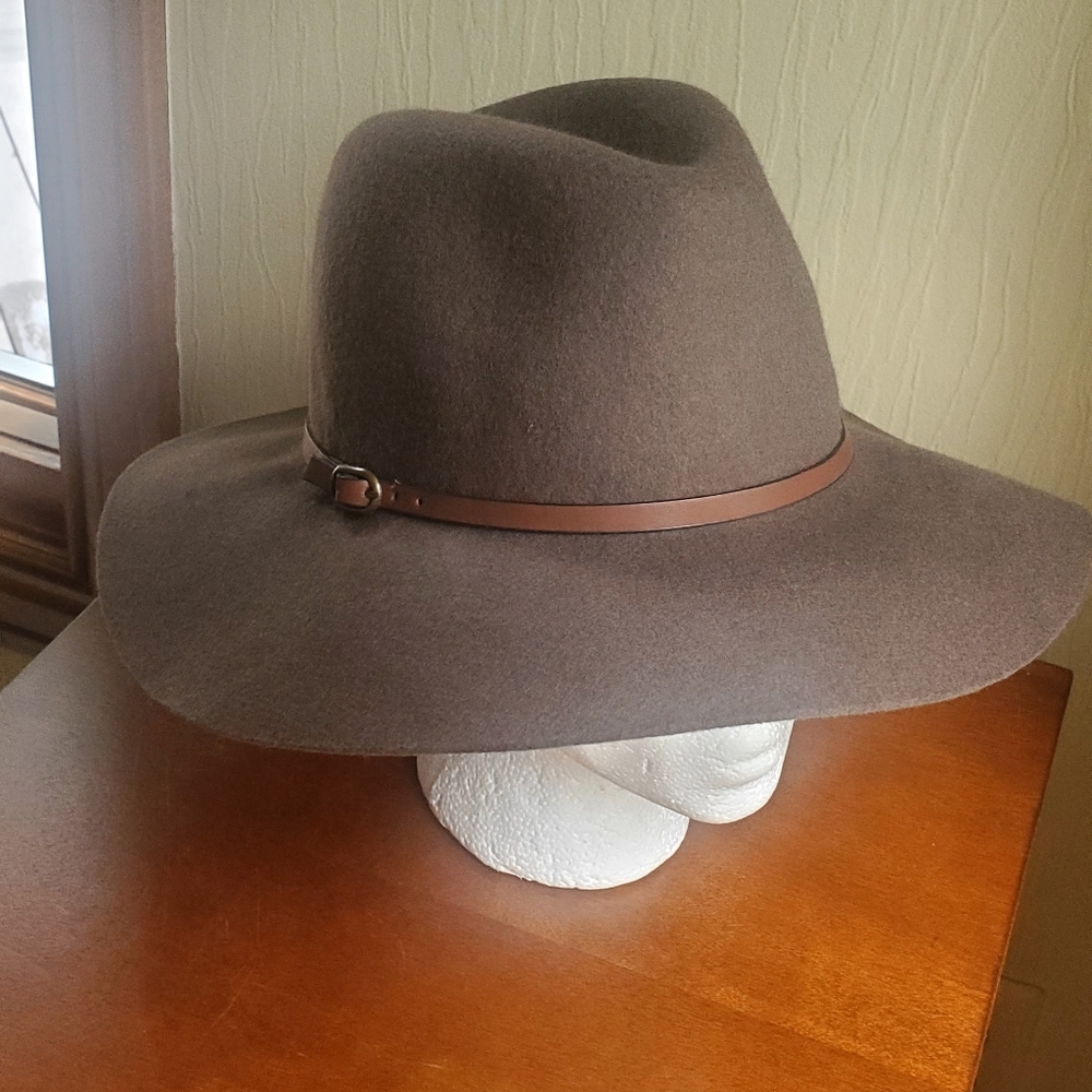 Hinge 100% Wool Light Mocha Fedora One Size